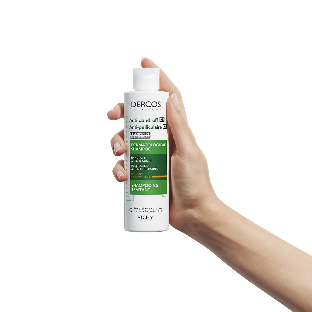 Vichy Dercos Shampoing Traitant Anti-Pelliculaire Cheveux Secs | 200ml = Serviette Offerte – Image 4