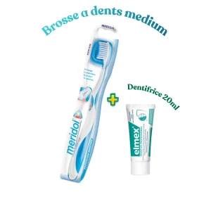 Meridol Brosse a Dents Medium + Dentifrice 20ml Pack