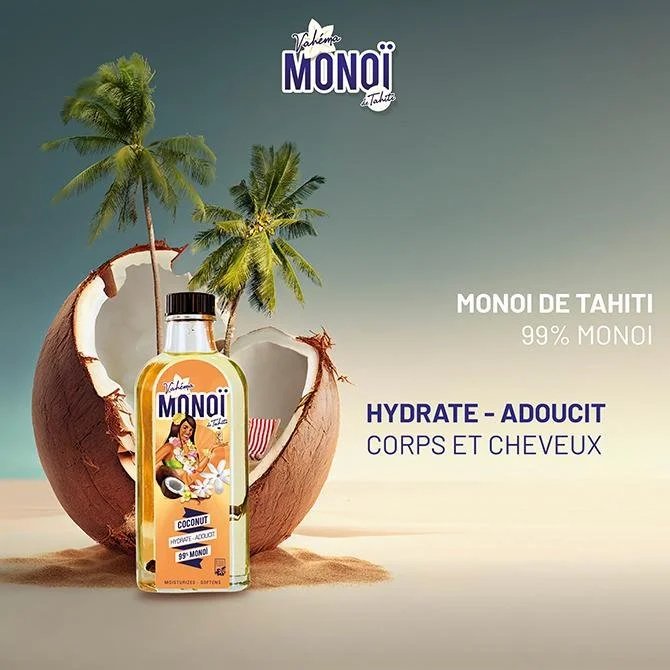 Vahéma Monoi Monoï de Tahiti Coco – 99% Monoï – 100ml – Image 3