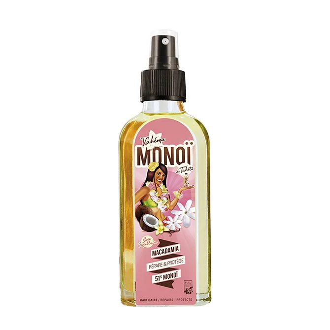 Vahéma Monoi Soin Capillaire Macadamia – 51% Monoï – 100ml – Image 2