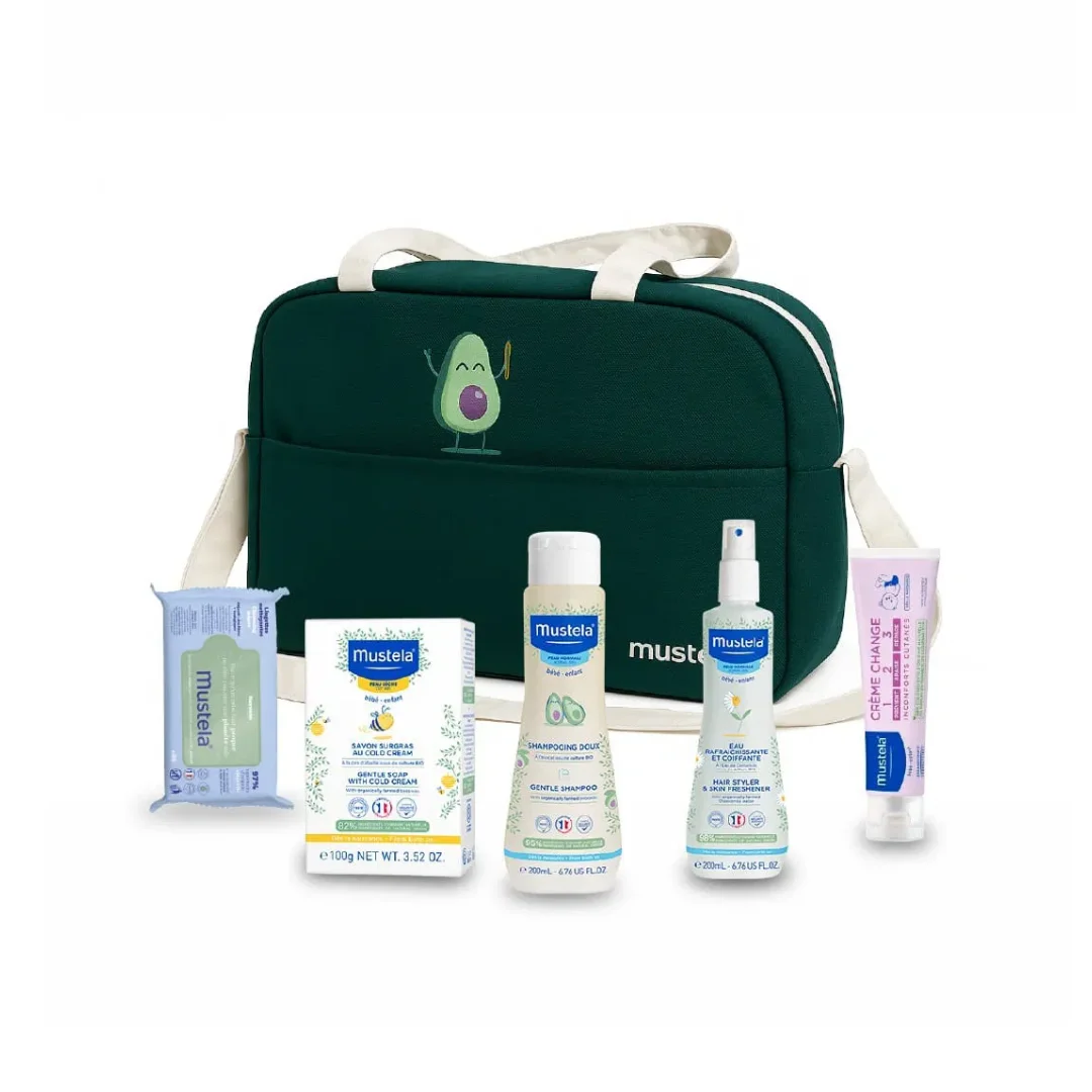Mustela Kits Soins Essentiels Bebe à l’Avocat BIO + Sac à langer Offert – Image 2