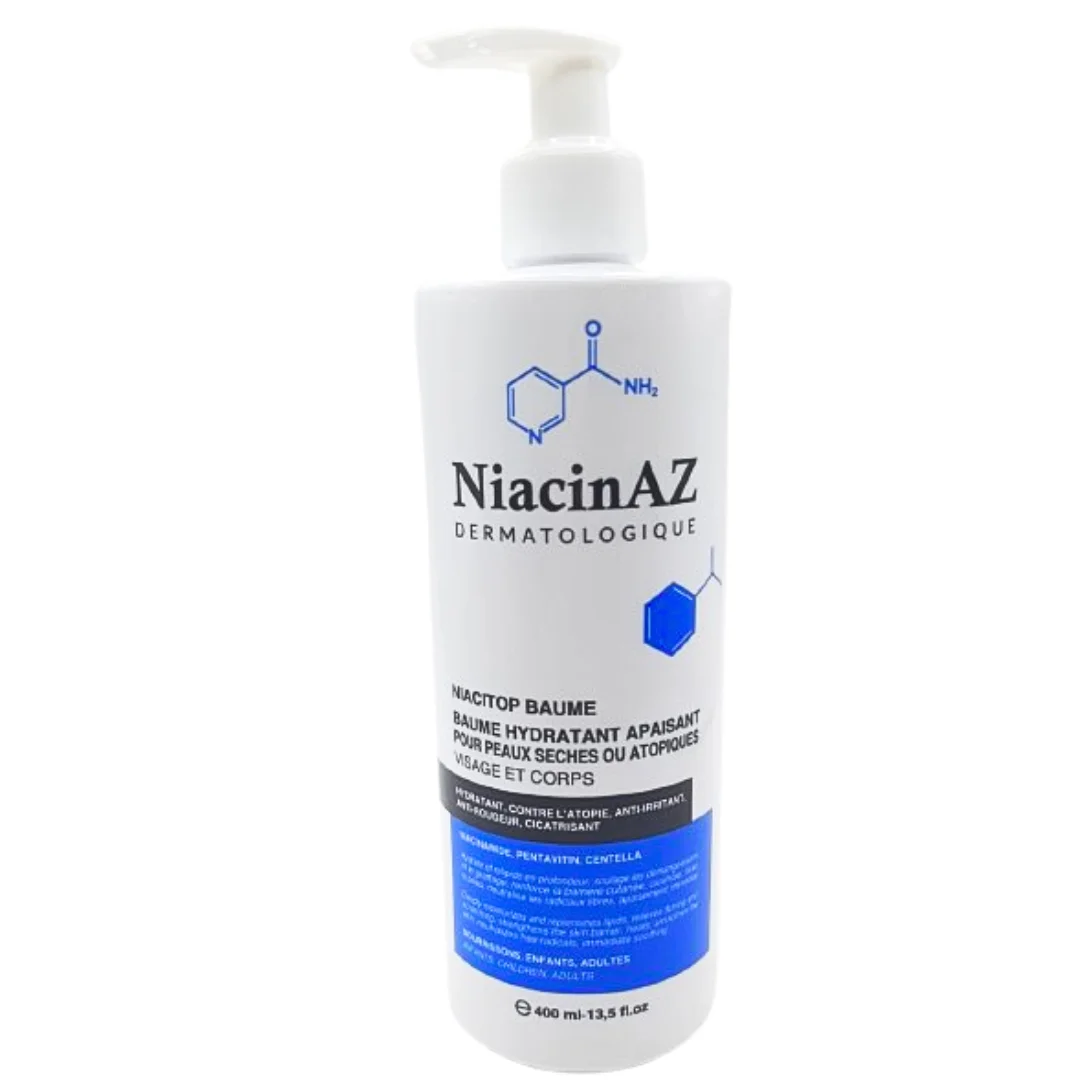 NiacinAZ Niacitop Baume Hydratant Apaisant Peaux Seche 400ml – Image 2