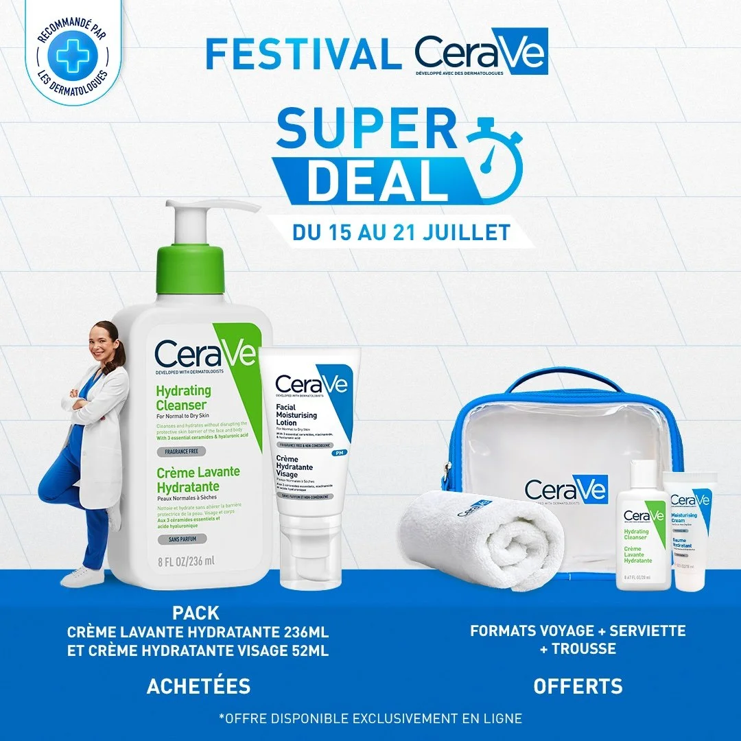 SUPER DEAL Crème Lavante Hydratante | 236ml + Crème Hydratante Visage | 52ml – Image 2