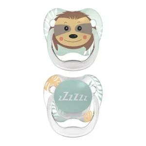 Dr. Brown’s Sucette Phase 2 Têtes d’Animaux, Pack de 2 (0-6 Mois)