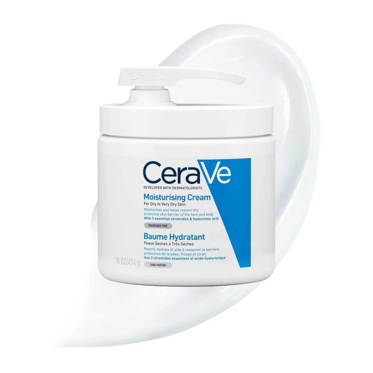 CeraVe Baume Hydratant Nourrissant Peau Sèche à Très Sèche | 454g Pompe – Image 5