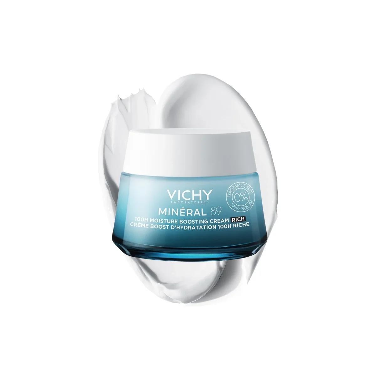 VICHY MINÉRAL 89 CRÈME RICHE BOOST D’HYDRATATION 100H SANS PARFUM – Image 5