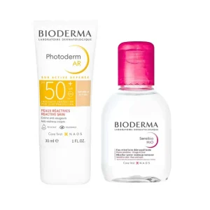 Bioderma Photoderm AR spf50 Naturel 30ml+Sensibio H2o 100ml Pack