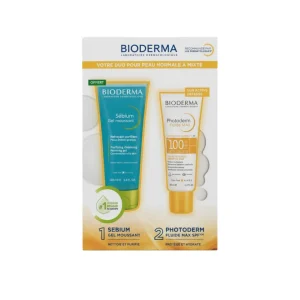 Bioderma Photoderm Duo Pack Fluide Max Invisible Spf100+Sebium Gel Moussant