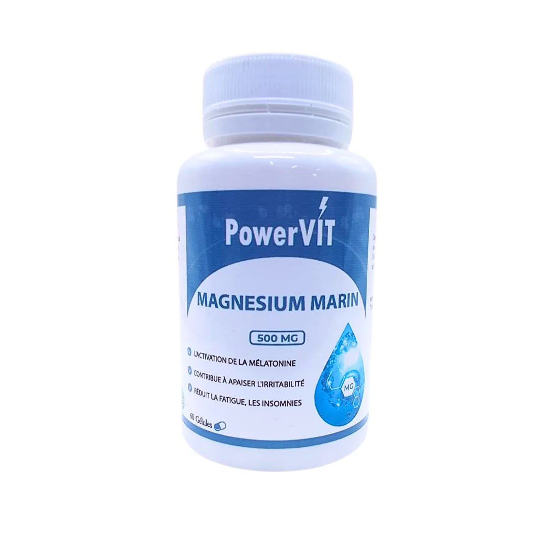 PowerVit Magnesium Marin 500mg 60 Gelules – Image 2