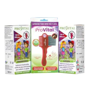 Pro Vital Anti Poux Shampoing+Lotion+Authentique Peigne Pack