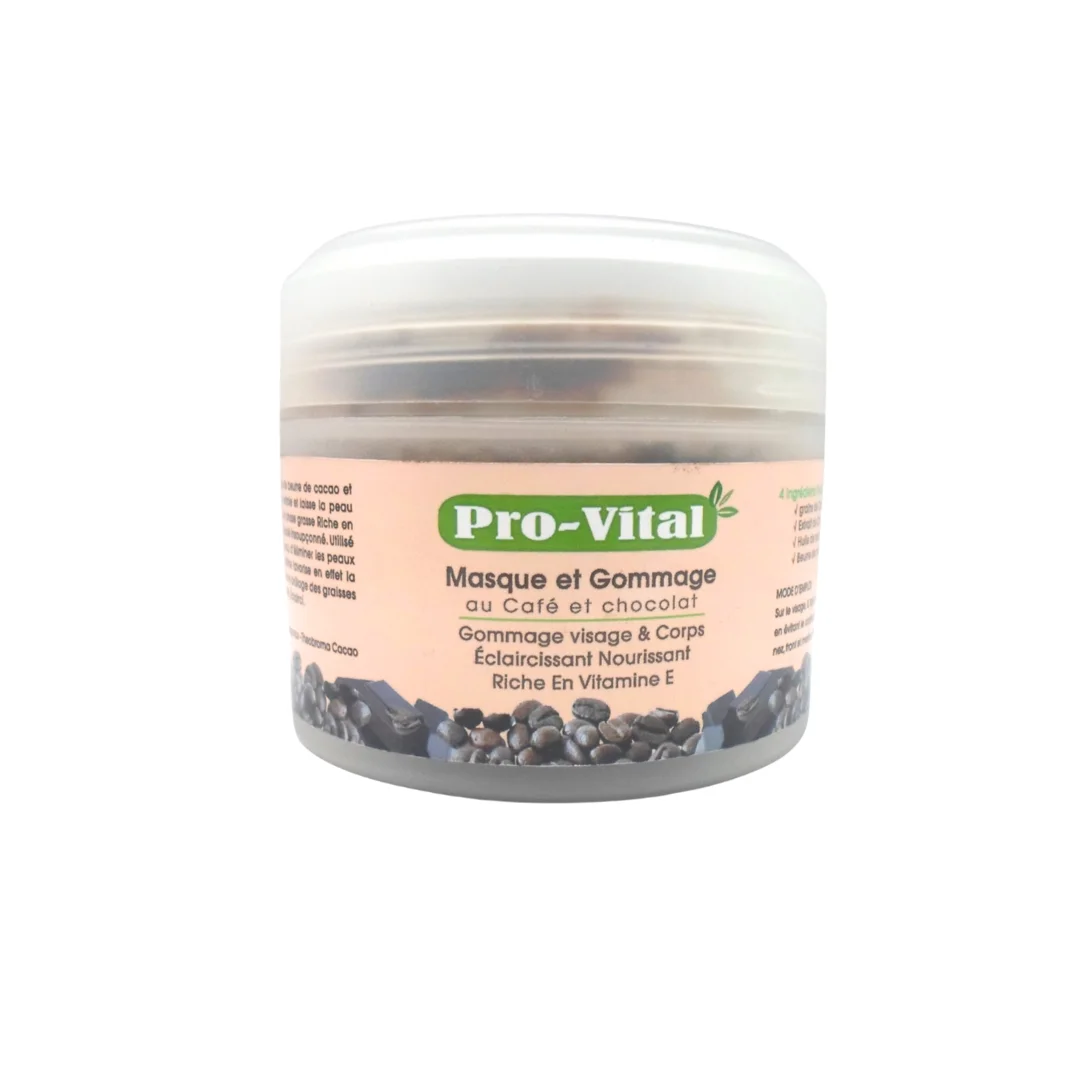 Pro Vital Masque et Gommage au Café et chocolat 200gr – Image 2