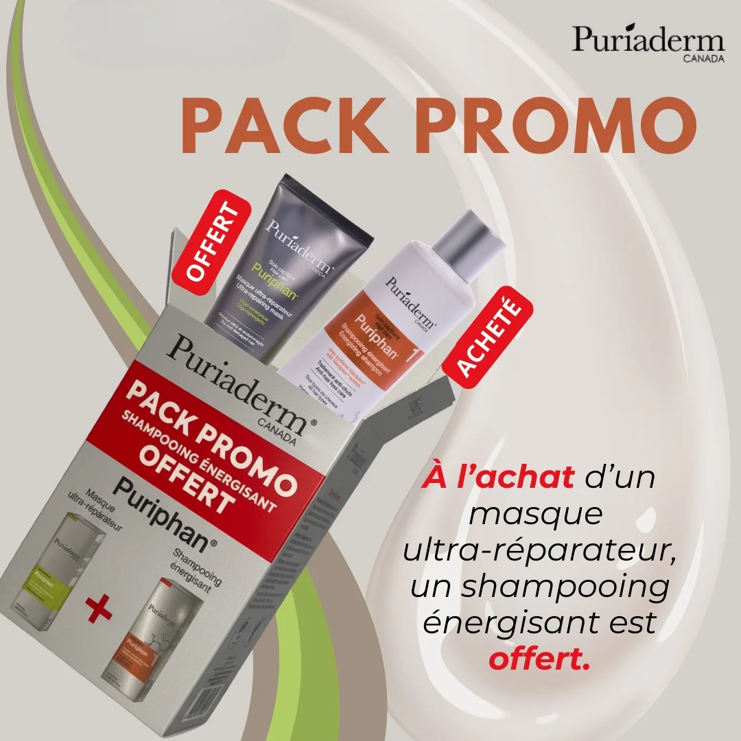 Puriaderm Puriphan Masque Ultra-Reparateur+Puriphan Shampoing Energissant Pack – Image 2