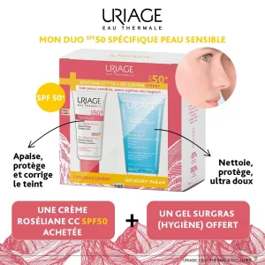 Uriage Roseliane CC Creme Teinte Claire spf50+ 40 ml + Gel Surgras 50ml Offert