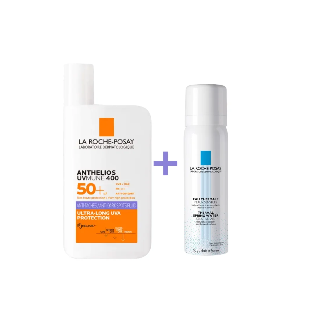 La Roche Posay Anthelios UVMUNE 400 Fluide Anti-Taches spf50+ 50ml = Eau Thermal 50ml Offerte – Image 2