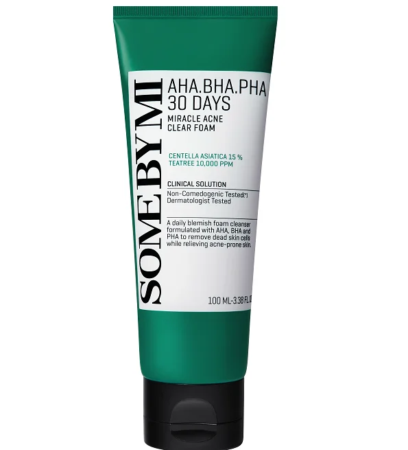 SOME BY MI AHA. BHA. PHA 30 DAYS MIRACLE ACNE CLEAR FOAM 100ML – Image 2