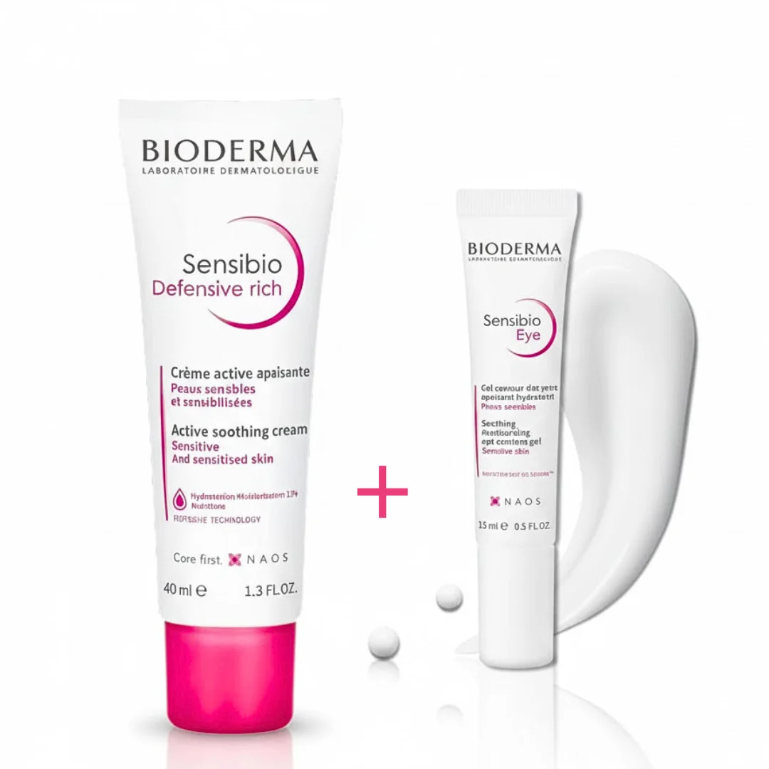 Bioderma Sensibio Defensive Rich 40ml+Sensibio Gel Contour Yeux 15ml Pack – Image 2