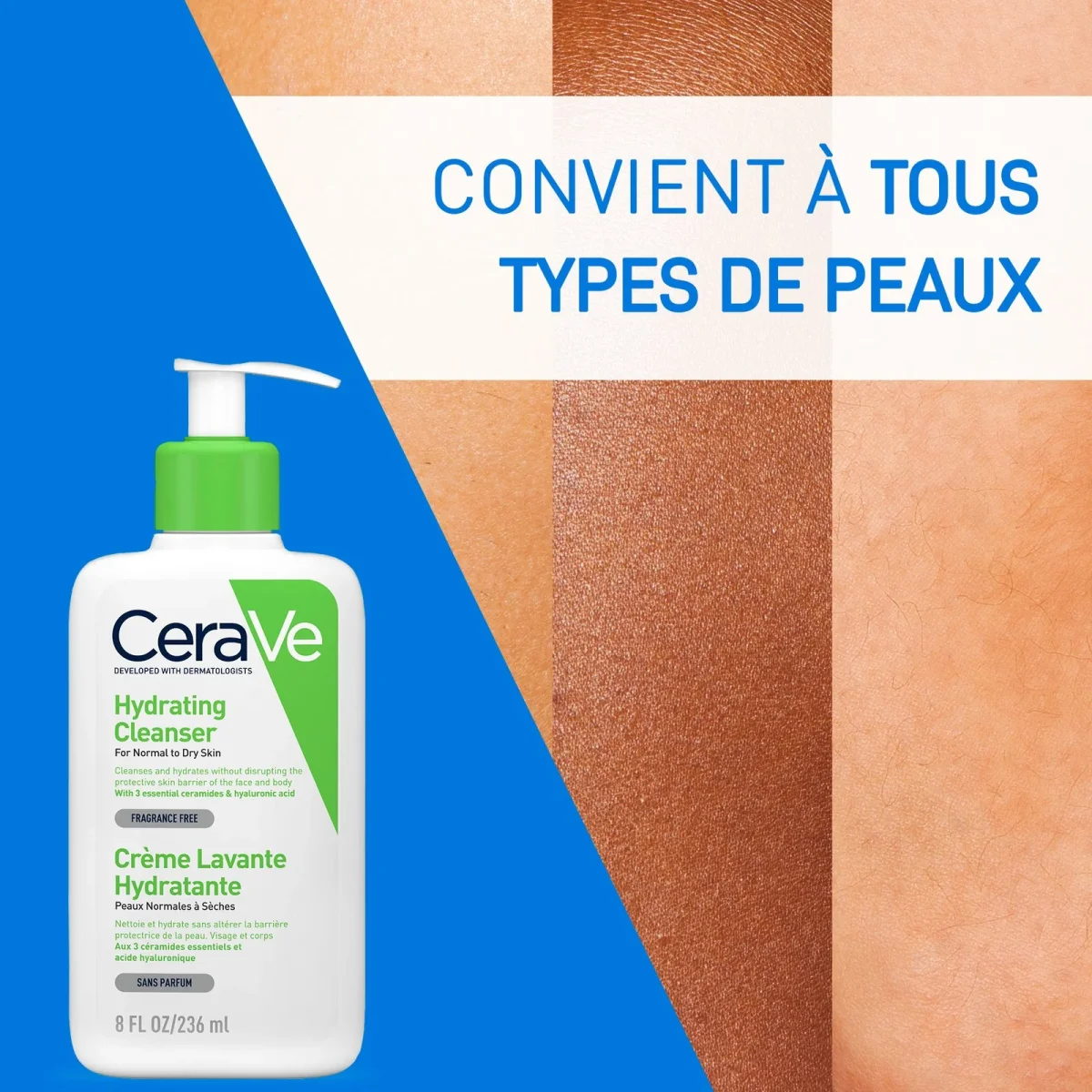 CeraVe Crème Lavante Hydratante Peau Normale à Sèche | 236ml – Image 8