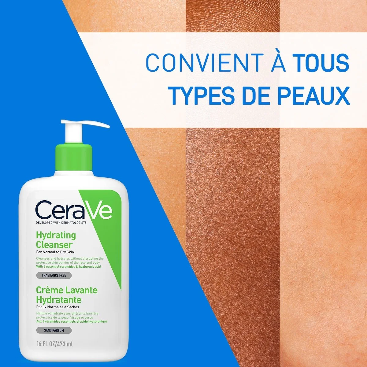 CeraVe Crème Lavante Hydratante Peau Normale à Sèche | 473ml – Image 8