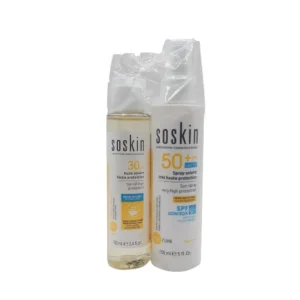 Soskin Ecran Solaire Spray Spf50 150ml+Huile Solaire Spf30 100ml Pack
