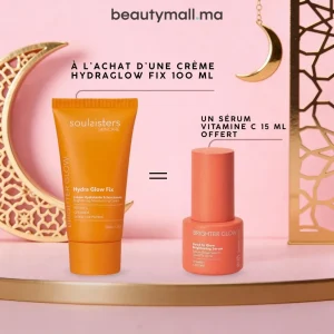 Soul Sisters Hydra Glow Fix 100ml = Serum Booster à la Vitamine C 15ml OFFERT