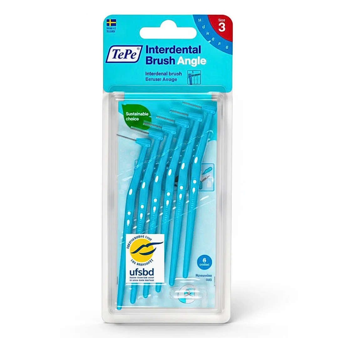 Tepe Interdental Brush Angle Bleu 0.6mm Taille 3 -6 Pieces – Image 2