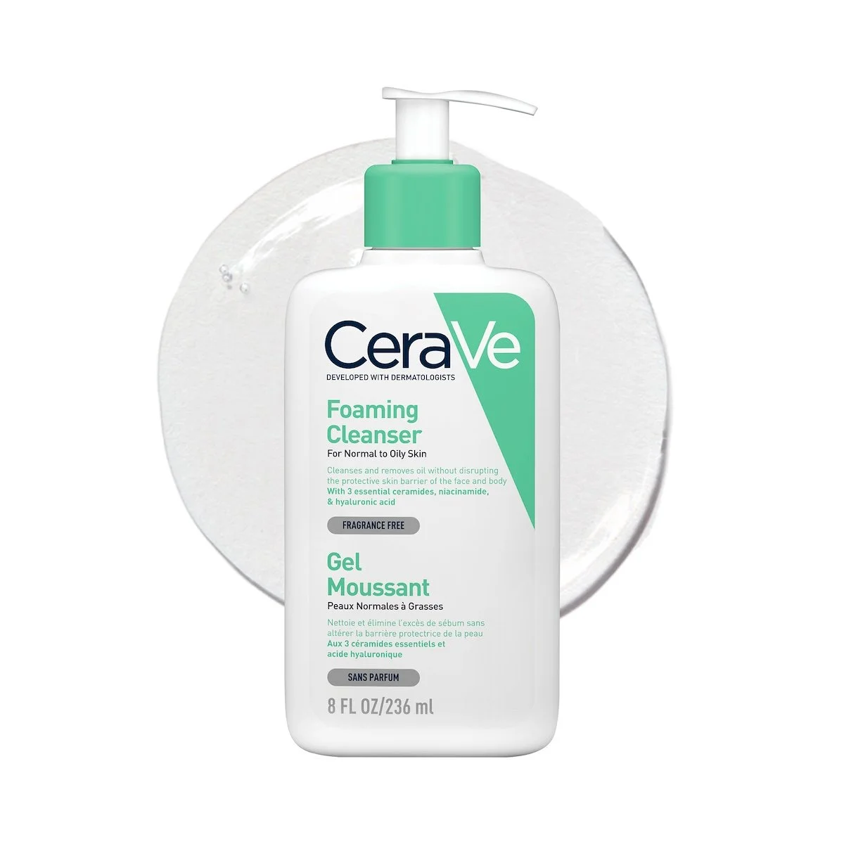 CeraVe Gel Moussant Nettoyant Peau Normale à Grasse | 236ml – Image 5