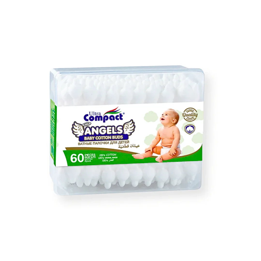 Ultra Compact Angels Baby Cotton Tige 60 Pieces – Image 2