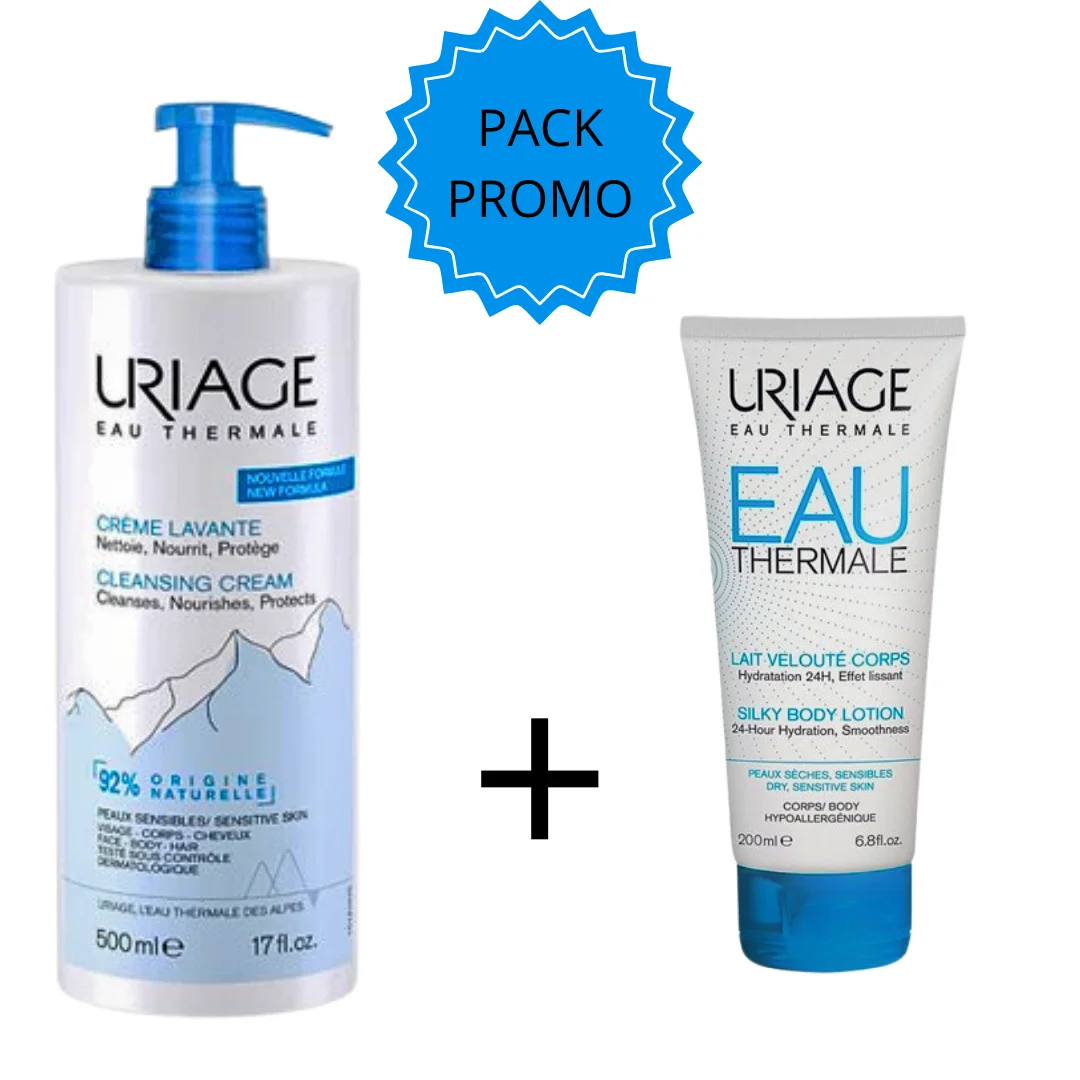 Uriage Eau Thermale Duo Pack Creme Lavante 500ml+Lait Veloute 200ml
