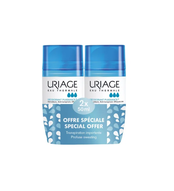 Uriage Eau Thermale Deodorant Puissance 2x50ml Pack – Image 2