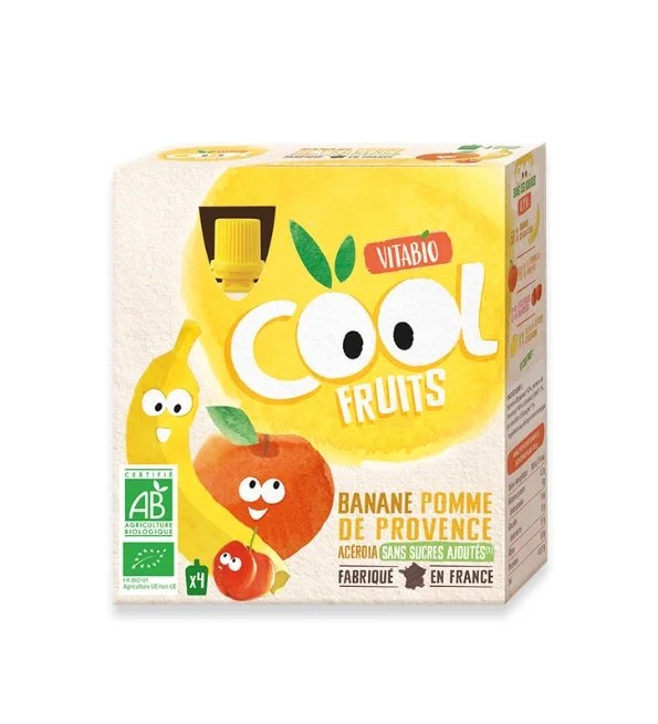VITABIO COOL FRUITS POMME BANANE 4 X 90G – Image 2