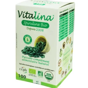 Vitalina Spiruline Bio – 100 Comprimés