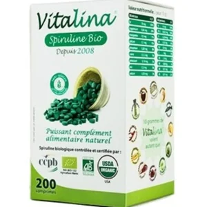 Vitalina Spiruline Bio – 200 Comprimés
