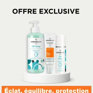 Sophieskin Routine Oil Stop Gel + Ecran Solaire + Oil Stop Serum