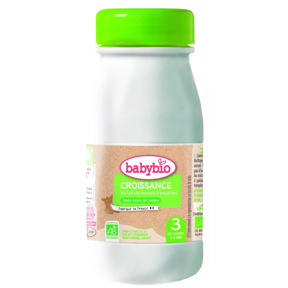 Babybio Lait Croissance Liquide 250Ml – Image 2