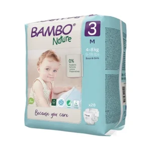 Bambo Nature 3, couches M / 4-8kg/52un