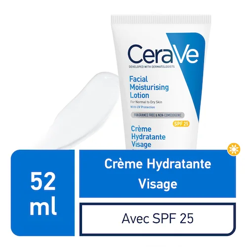 CeraVe Crème Hydratante Visage SPF25 Peau Normale à Sèche | 52ml – Image 2