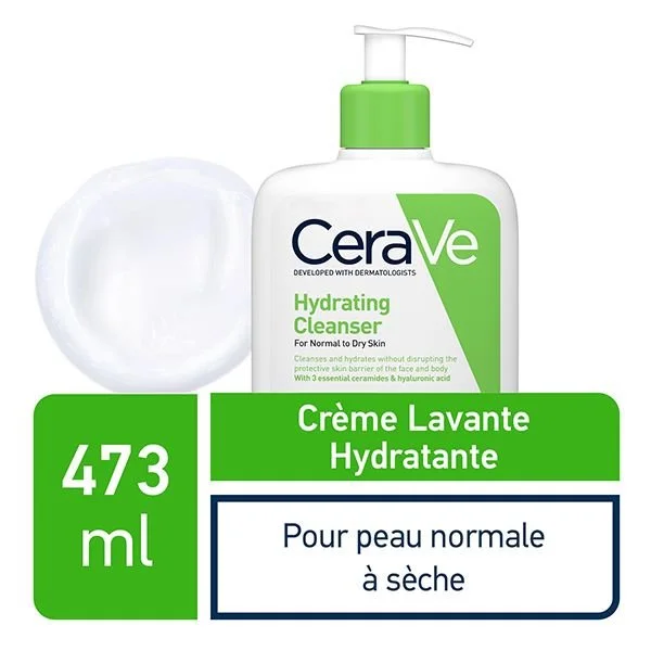 CeraVe Crème Lavante Hydratante Peau Normale à Sèche | 473ml – Image 2