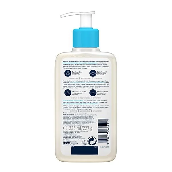 CeraVe SA Gel Nettoyant Anti-Rugosités Peau Sèche et Rugueuse | 236ml – Image 3