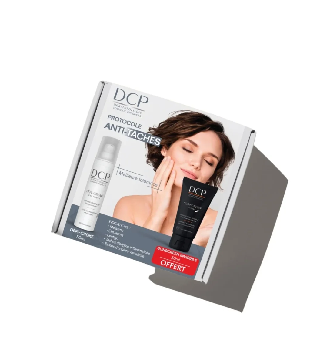 DCP Depi Crème Hexa Actifs 6 Dépigmente Actif 50ml = DCP Sunscreen Spf50+ 50ml Offert – Image 2