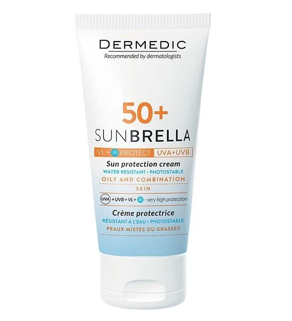Dermedic Sunbrella Creme Spf50+ Peau Mixtes ou Grasses pour Acne 50ml – Image 2