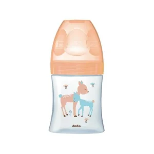 Dodie Biberon Sens+ Verre 150ml Beige 0-6m Tetine Plat D1