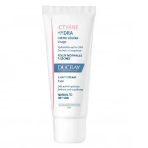 Ducray — Crème légère Visage — Crème hydratante visage peau sèche — Ictyane Hydra 40 ml