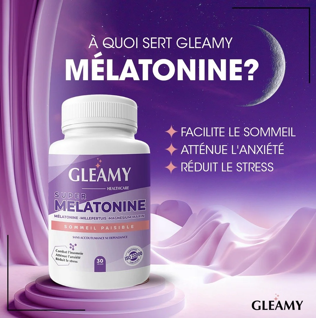 Gleamy super Melatonine 30 gelules – Image 3