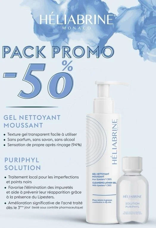 HELIABRINE HA GEL NETTOYANT MOUSSANT 200ML = Ha Puriphyl Solution 30ml Offerte – Image 2