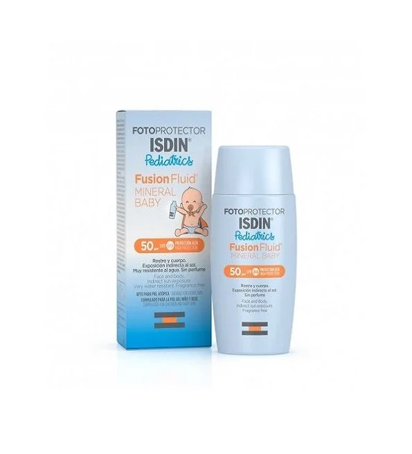 ISDIN Fotoprotecteur Fusion Water mineral bébé Pediatrics spf50+ 50ml – Image 2