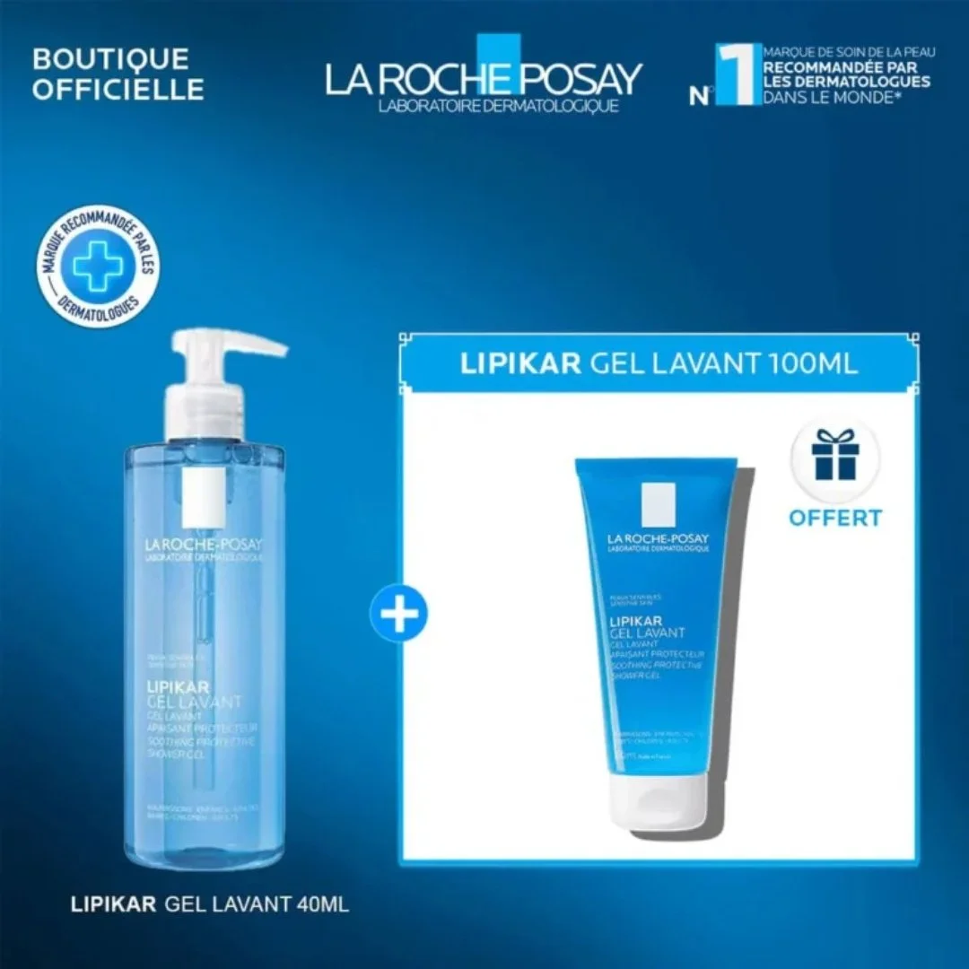 La Roche-Posay Lipikar Gel Lavant Peau Sèche | 400ml = Gel Lavant 100ml Offert – Image 2