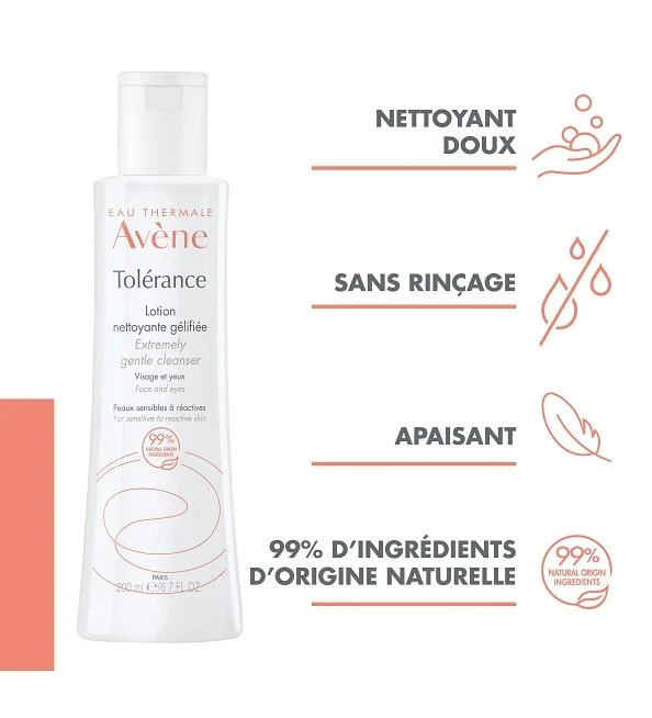 Eau Thermale Avène – Tolérance – CONTROL Lotion nettoyante gélifiée – peaux sensibles à réactives 200ml – Image 3