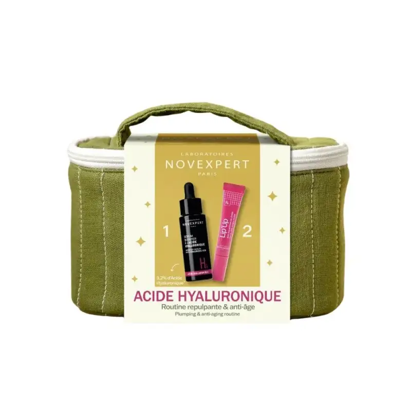 Novexpert Routine Repulpante et Anti-Âge – Sérum Booster à l’Acide Hyaluronique 30ml + Lip’Up Soin Volumateur de Lèvres 8ml Offert – Image 2