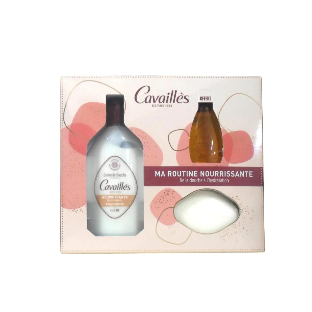 Roge Cavailles Coffret Nourissant Creme Douche + Savon Nourissant + Huile Surgras