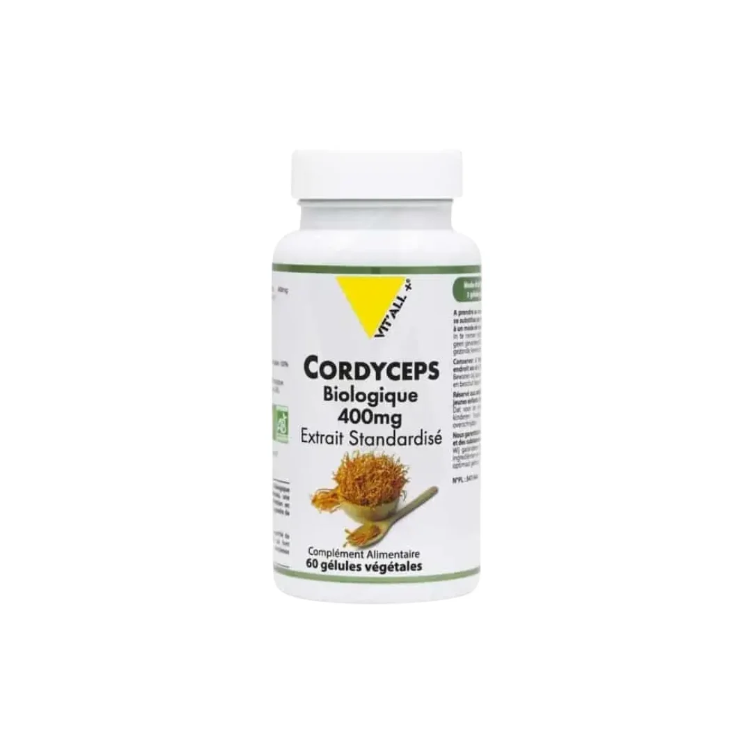 VITALL+ CORDYCEPS BIOLOGIQUE 400 MG 60 GELULES